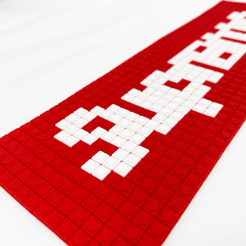 “RED BOX” 8-BIT APPLIQUÉ TEE - Mostly Heard Rarely Seen