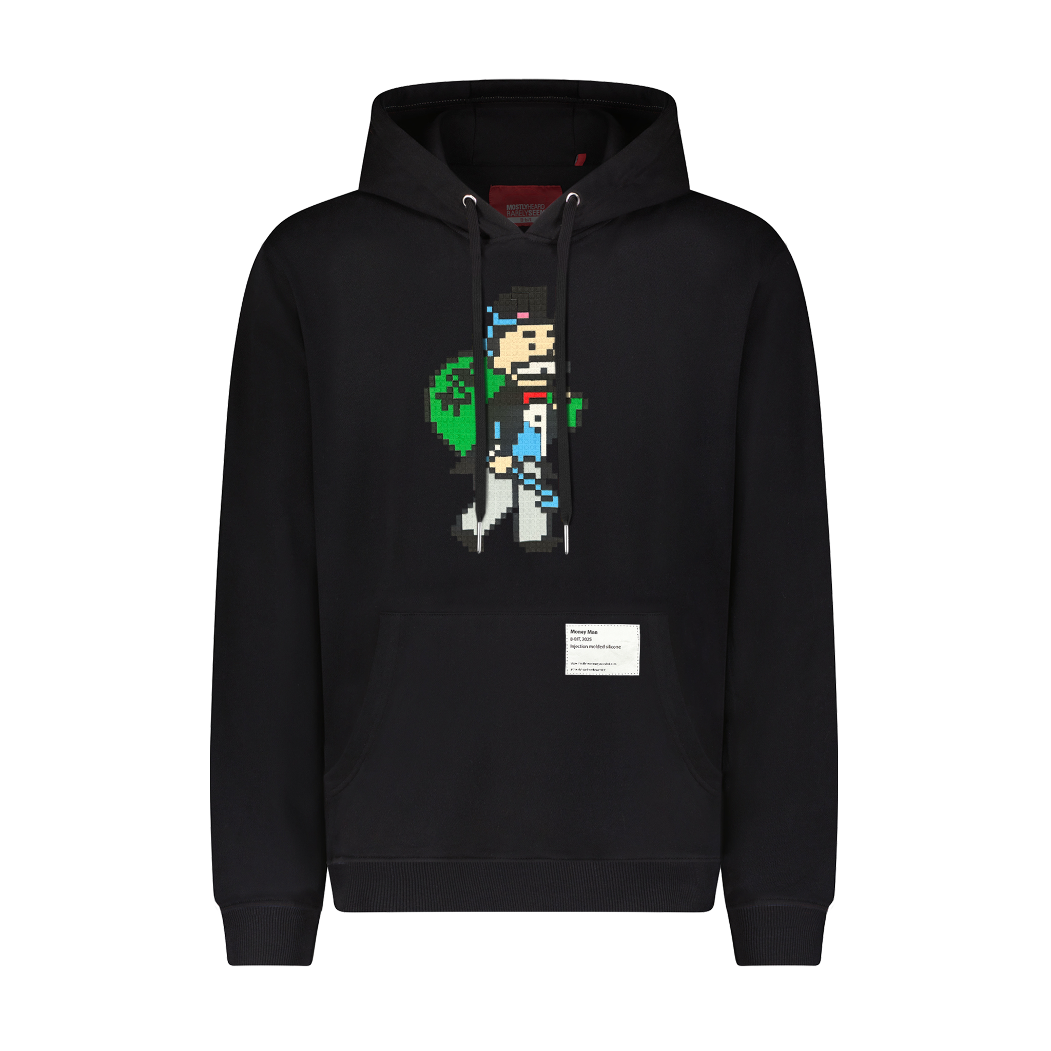 THE MONEY MAN 8-BIT APPLIQUÉ HOODIE