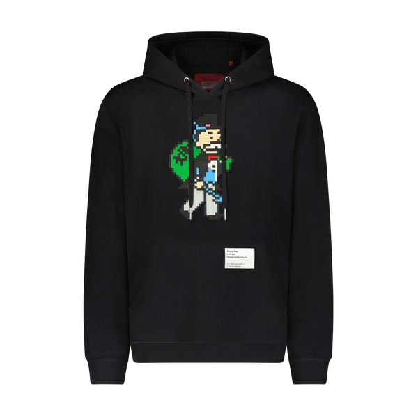 THE MONEY MAN 8-BIT APPLIQUÉ HOODIE