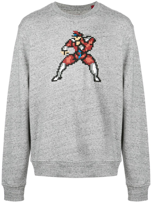 CAPTAIN RED CREW HEATHER GREY